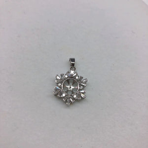 Snow Flower Pendant Base Mountings Findings Jewelry Settings