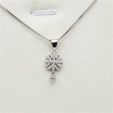 Snow Flower Pendant Base Mountings for Pearls Beads Stones, 10pcs