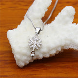 Snow Flower Pendant Base Mountings for Pearls Beads Stones, 10pcs