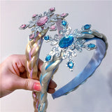 Snow Princess Snowflake Crown Hairband for Girls