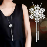 Pink Zircon Long Necklace Sweater Chain Crystal Rhinestone Pendant Necklaces