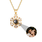 Snow Projection Necklace with Customizable Photos