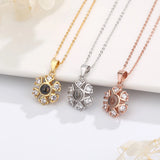 Snow Projection Necklace with Customizable Photos