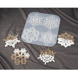 4 inch Snowflake Coaster Silicone Mold for DIY Geode Coaster Candle Holder