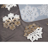4" Snowflake Coaster Silicone Mold DIY Geode Agate Candle Holder Craft