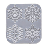4 inch Snowflake Coaster Silicone Mold for DIY Geode Coaster Candle Holder
