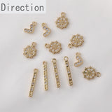 Snowflake Love Zircon Pendant 14k DIY Jewelry Set