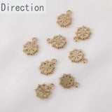 Snowflake Love Zircon Pendant 14k DIY Jewelry Set