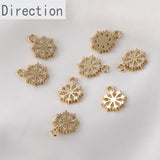 Snowflake Love Zircon Pendant 14k DIY Jewelry Set