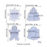 Snowflake Mirror Photo Frame Epoxy Glue Silicone Mold