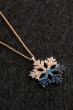 Snowflake Necklace 925 Sterling Silver Ladies Neck Collar