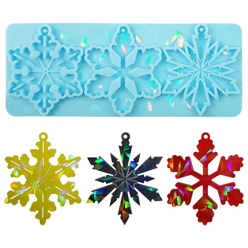 Snowflake Pendant Silicone Mold DIY Holographic Christmas Listing