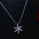 Snowflake Silver Necklace for Women Choker Chain