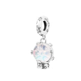 Snowflake Snow Globe Dangle Charm Christmas Beads DIY Jewelry Bracelet