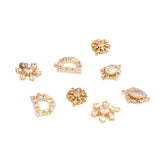 Zircon Inlaid Double Ring Retro D Pendant DIY Jewelry Accessories