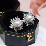 Freshwater Pearl Stud Earrings Women's Light Good Earrings