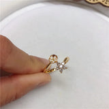 Adjustable Snowflower Ring Mountings for Jewelry Making