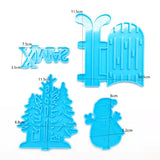 Snowman Christmas Tree Silicone Mold for Epoxy Resin Casting