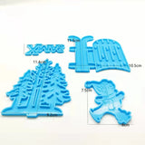 Snowman Christmas Tree Silicone Mold for Epoxy Resin Casting