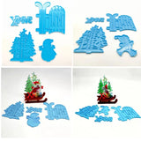 Snowman Christmas Tree Silicone Mold for Epoxy Resin Casting