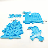 Christmas Silicone Mold Snowman Merry Christmas Xmas Ornament Resin Mould