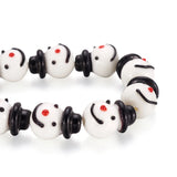 Snowman Santa Claus Christmas Lampwork Bead Charms DIY Jewelry Making
