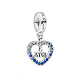 925 Sterling Silver Snowman & Santa Hat Charm for Bracelet DIY Jewelry