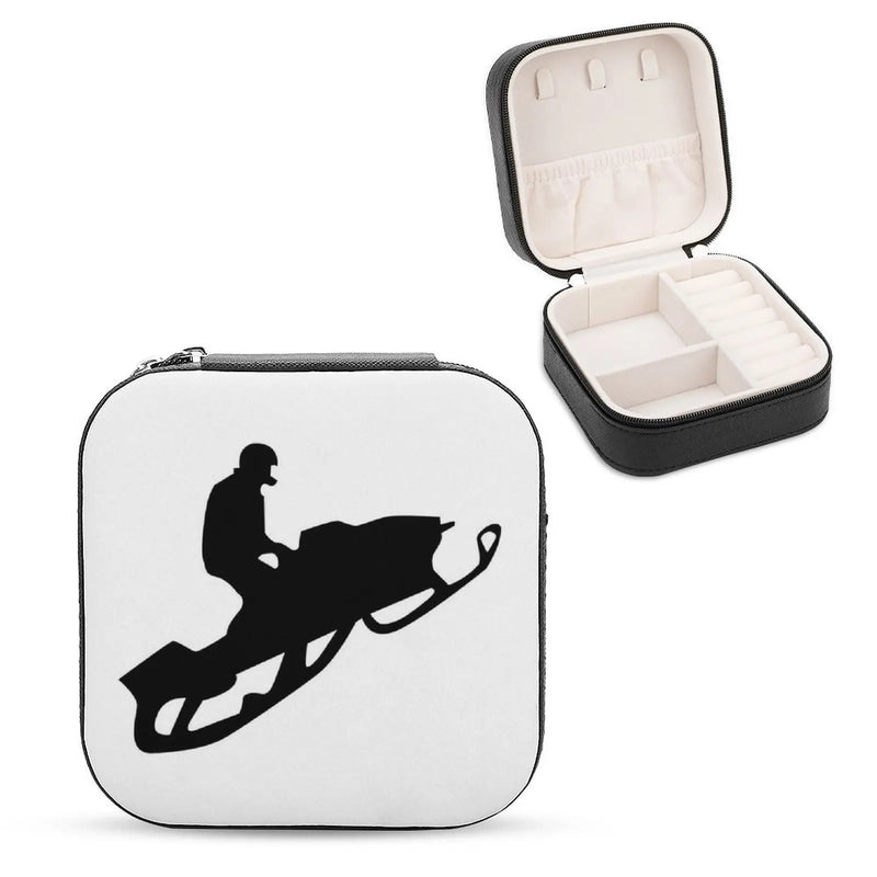 Snowmobile Silhouettes Jewelry Storage Box Mini