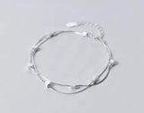 925 Silver Double Layer Snake Bone Chain Bracelet GTLS415