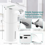 Touchless Electric Soap Dispenser USB Rechargeable Waterproof
