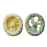 Christmas Deer Wreath Soap Candle Mould Silicone DIY Gift