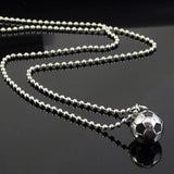 Soccer Ball Pendant Stainless Steel Soccer Necklace Pendant