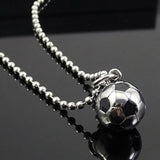 Soccer Ball Pendant Stainless Steel Soccer Necklace Pendant