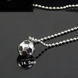 Soccer Ball Pendant Stainless Steel Soccer Necklace Pendant
