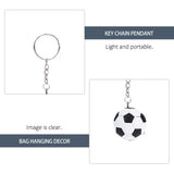 Soccer Party Key Ring Pendant Favors Supplies Keychain Football Decorations