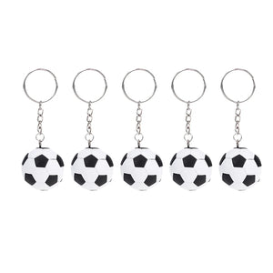 Soccer Party Key Ring Pendant Favors Supplies Keychain Football Decorations