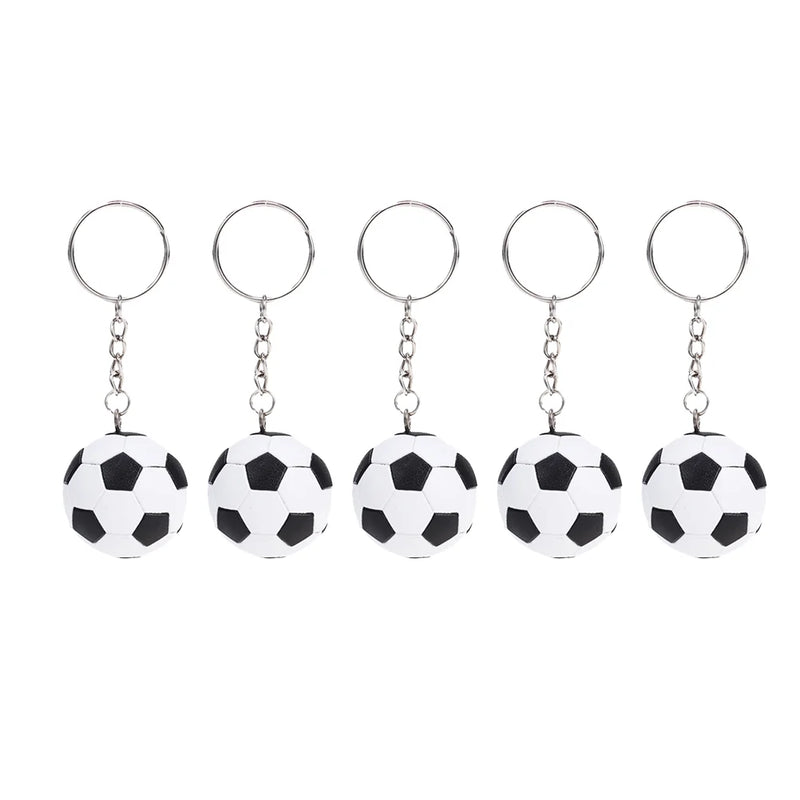 Soccer Party Key Ring Pendant Favors Supplies Keychain Football Decorations