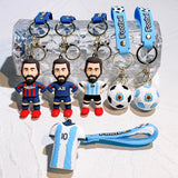 Messi Soccer Star Keychain Backpack Toy Decor Pendant Car Ornament Fans