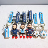 Messi Soccer Star Keychain Backpack Toy Decor Pendant Car Ornament Fans