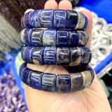 Sodalite Stone Beads Bracelet Gemstone Jewelry Bangle Gift