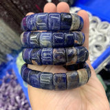 Sodalite Stone Beads Bracelet Gemstone Jewelry Bangle Gift
