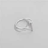 Sodrov Silver 925 Double T Ring Open Adjustable Classic Silver Ring