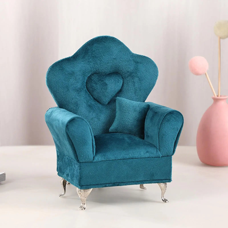 Sofa Couch Jewelry Trinket Box for Bedroom Vanity Table