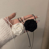 Soft Flower Tie Cravat Wedding Necklace Gift for Women Teens Girls