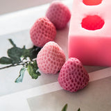 3D Strawberry Silicone Stencil Craft DIY Soft Casting Die Simulation Template