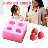 3D Strawberry Silicone Stencil Craft DIY Soft Casting Die Simulation Template