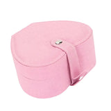 Soft Heart Velvet Jewelry Box Ring Earring Trinket Display Organizer Holder Case