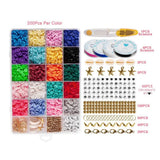 Polymer Clay Beads Set Bohemia Alphabet Letter Beads DIY Jewelry Craft Kit