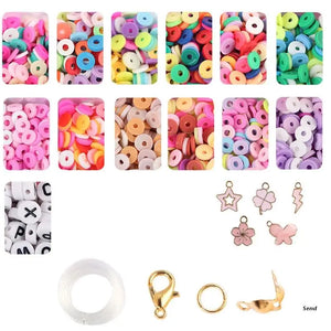 Polymer Clay Beads Kit for DIY Necklace Bracelet Making