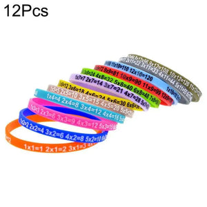 Silicone Math Bracelet Set Multiplication Tables Kids Preschool Teaching Toy
